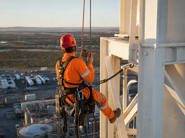 Cordiste industriel en Australie
